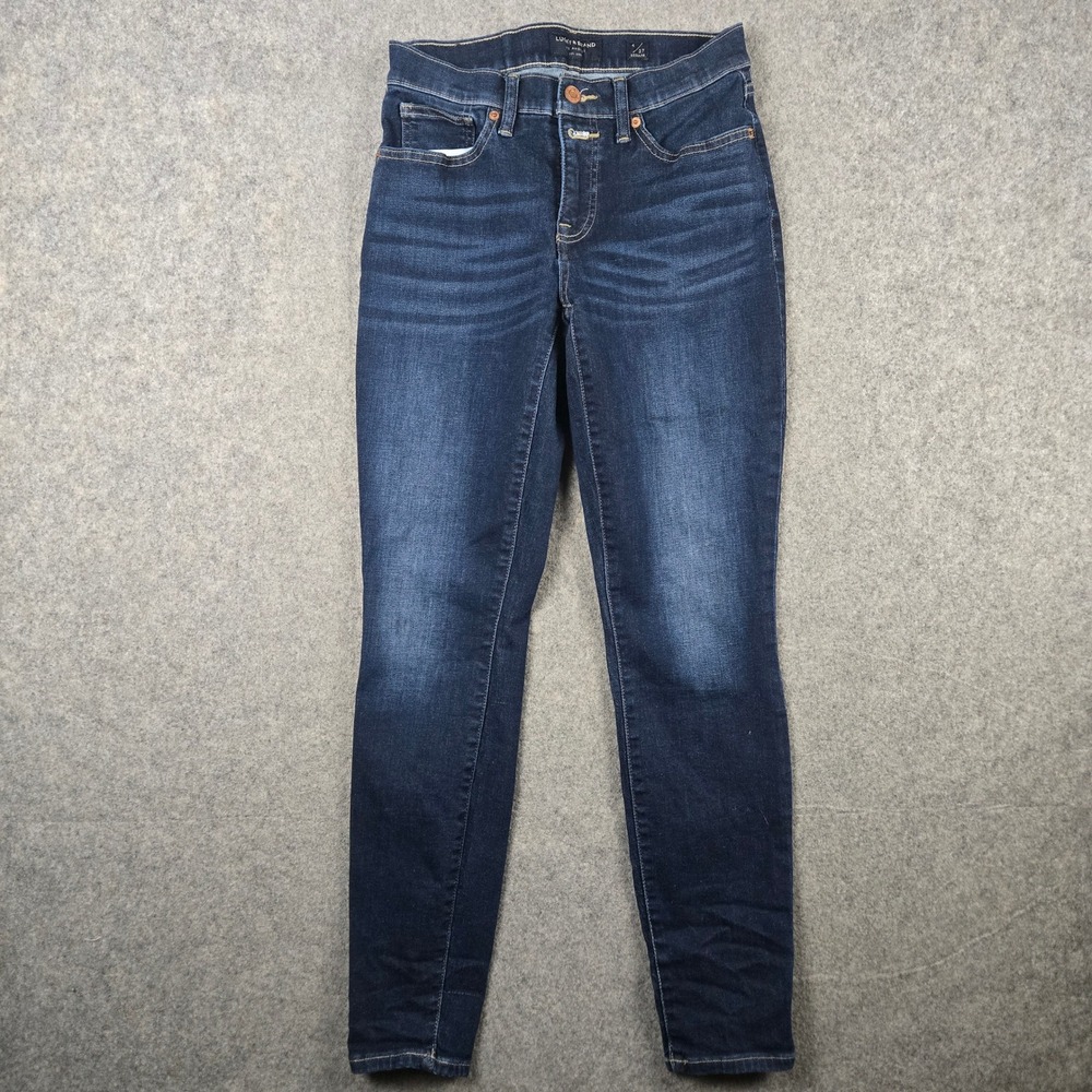 Lucky Brand Ava Skinny Jeans Womens 4/27 Blue Dark‎ Wash Mid Rise Denim Stretch